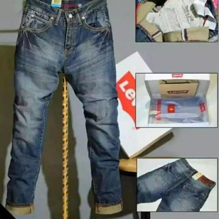 Koleksi Terbaru.. Celana Levis 501 Original Pria Asli Japan Straiht Fit Denim Corvus Selvedge Accent