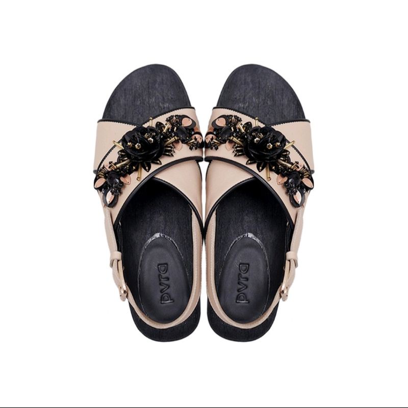 SALE  NEW PVRA CAVVAMI NUDE BLACK SIZE 39