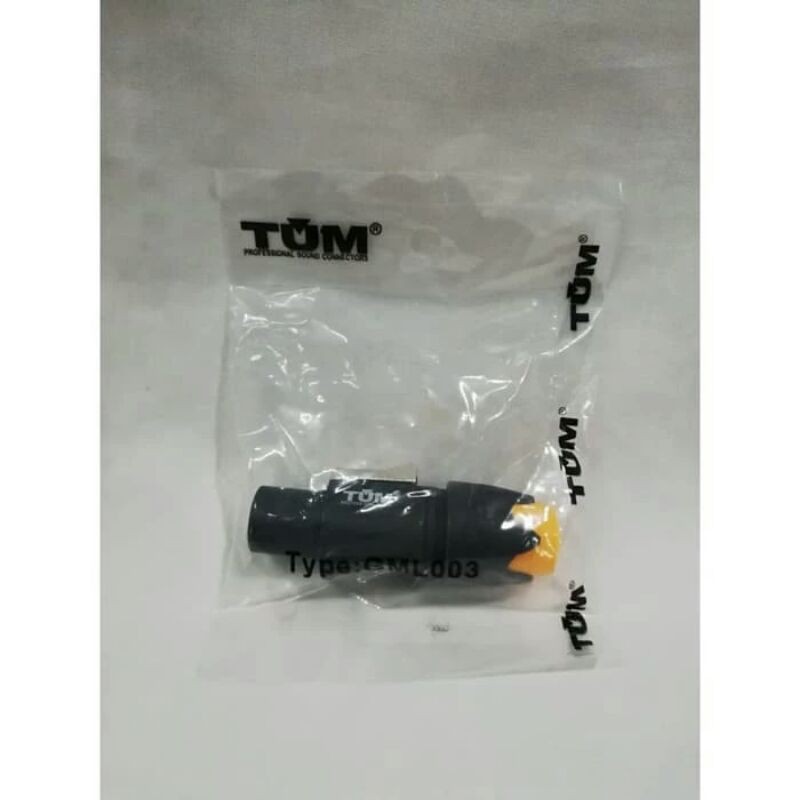Jack Speakon Speaker TUM 4 pin Yellow

