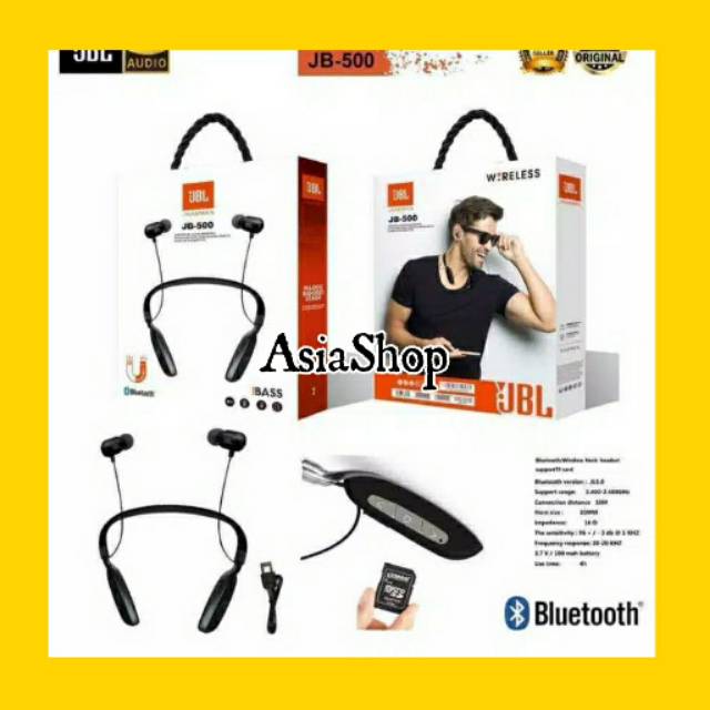 Headset handsfree bluetooth JBL JB 500 Original Jbl