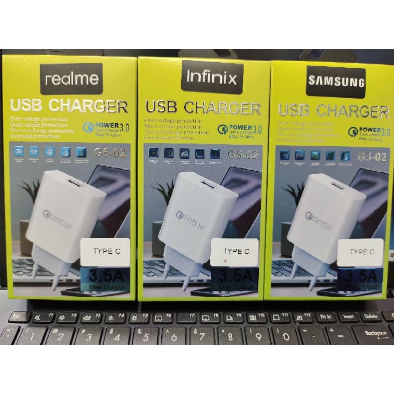 Charger INFINIX G5-02 TYPE-C Casan INFINIX G5-02 1USB 3.5A Android TIPE C