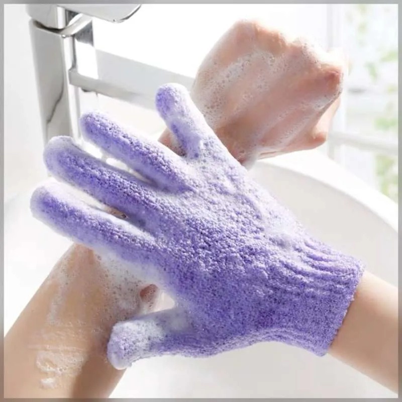 Spons Sarung Tangan Mandi Body Scrub Glove Sarung Tangan Mandi Scrubber Exfoliating Tubuh Pijat Spons