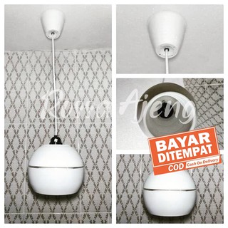 Kap Cover Lampu  Gantung  Hias  Minimalis Putih PLB2N2 