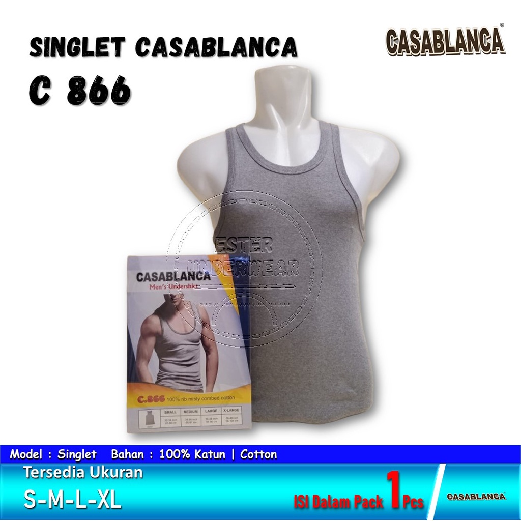 Kaos Singlet Pria Casablanca C 866 ISI-1 PCS