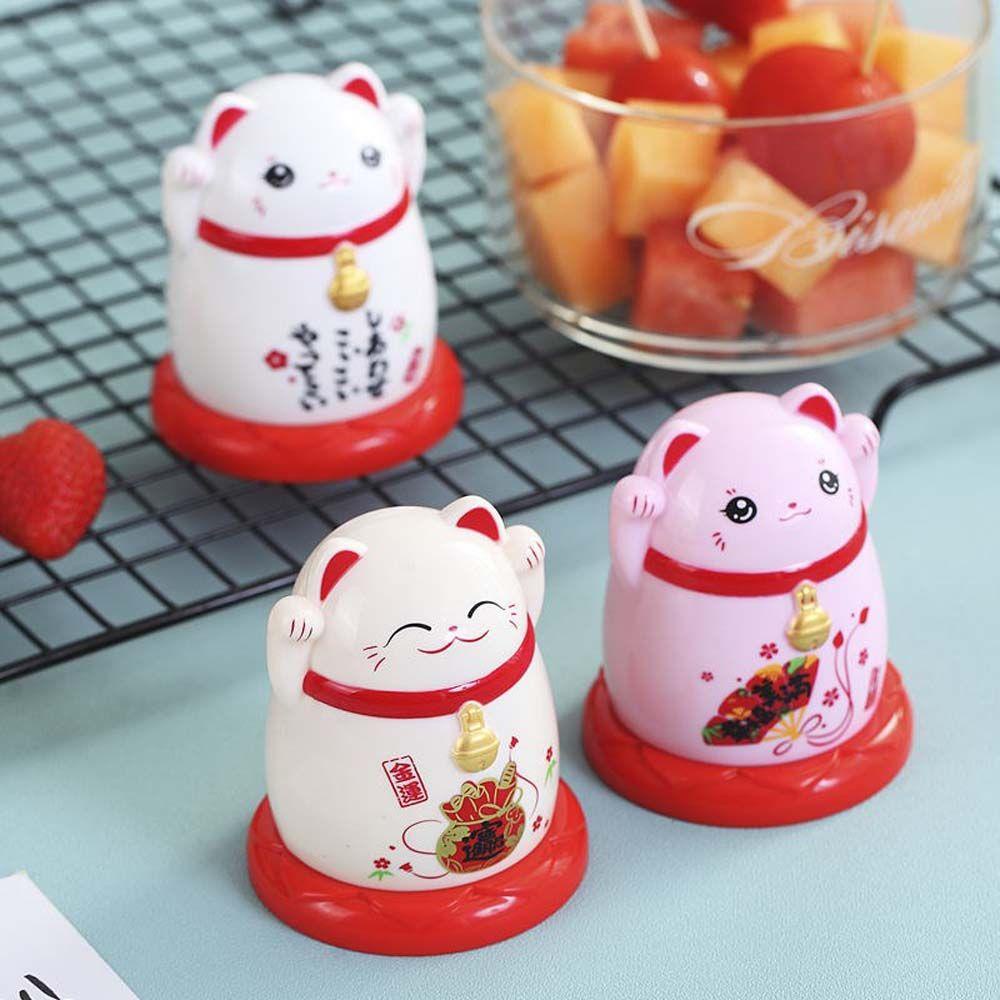 Rebuy Tempat Tusuk Gigi Kartun Jepang Organizer Dekorasi Meja Lucky Cat High Quality Dispenser