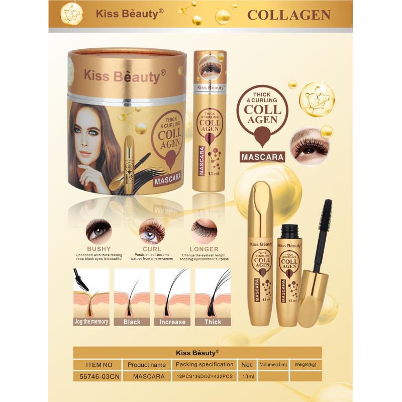 PROMO ECER!!!MASCARA THICK&amp;CURLING COLLAGEN TABUNG KISS BEAUTY 56746