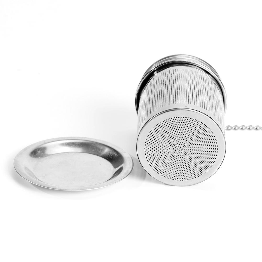 Nickolas1 Tea Infuser Teh Bumbu Untuk Sambungan Ulir Daun Longgar Dengan Tutup Dengan Pengait Rantai Dipanjangkan Untuk Menyeduh Infuser Masak