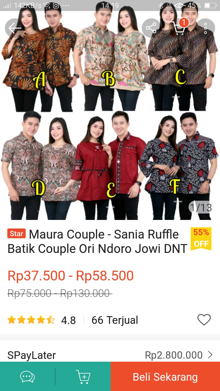 Maura Couple - Sania Ruffle Batik Couple Ori Ndoro Jowi Dnt Garansi Termurah Shopee