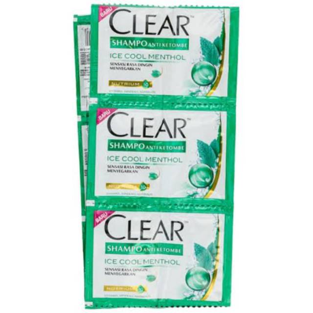 Shampoo Clear Sachet Anti Ketombe / Ice Cool Menthol Biru / Hijau / Men / Hijab Pure / Men 3in1