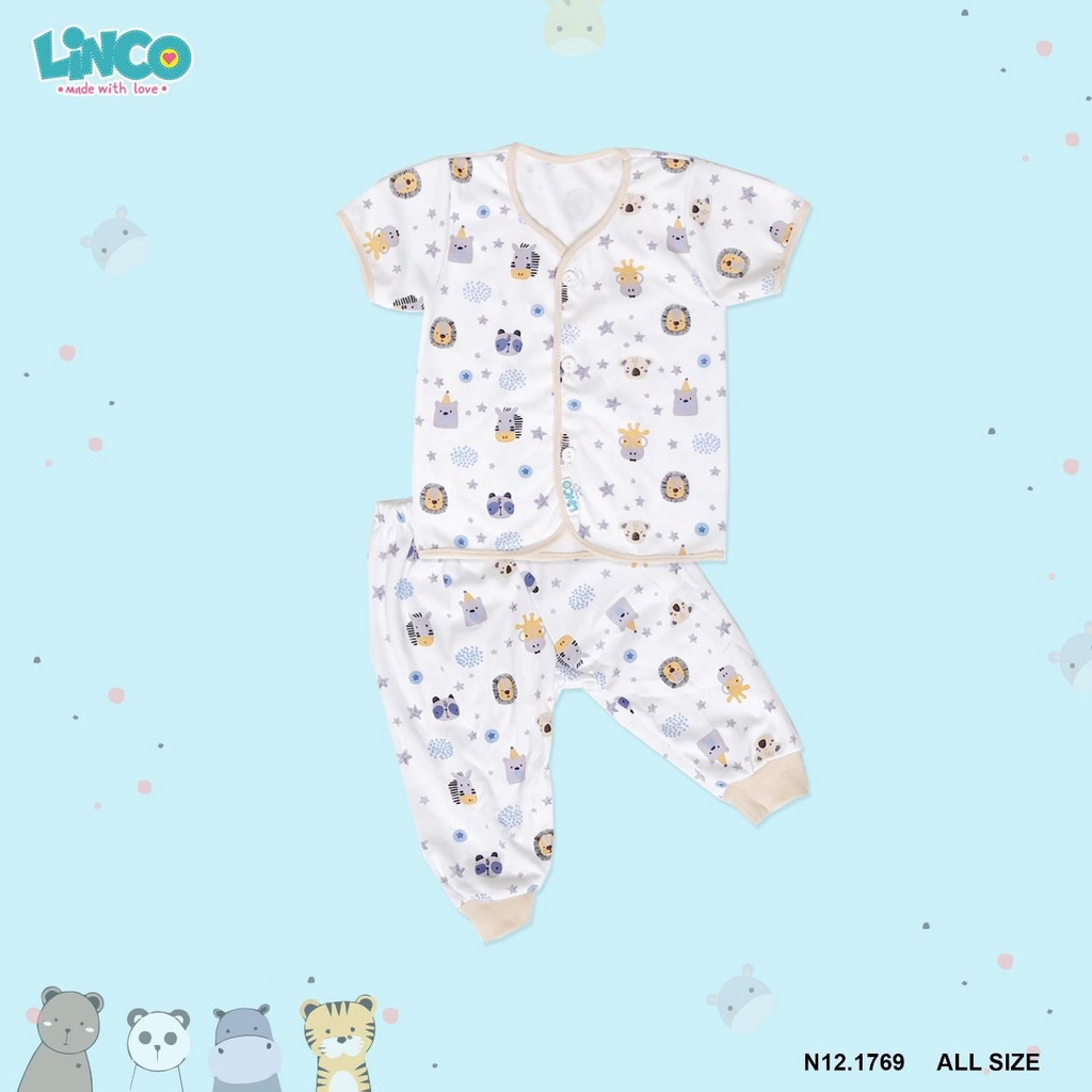 LINCO Setelan Baju Bayi Pendek Panjang / Piyama Newborn Baby 0-3 BULAN ALL SIZE