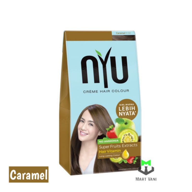 NYU CREME HAIR COLOUR BOX CARAMEL (Semir rambut)