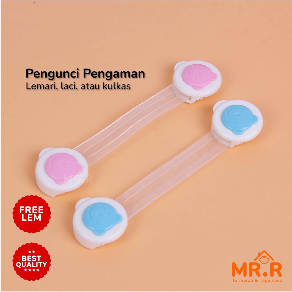 Pengaman  Laci Lemari Pintu Kunci Kulkas Pengaman Anak Bayi Safety Lock Baby Kids