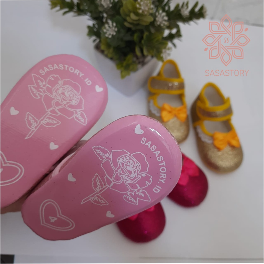 SEPATU BABY BAYI PREWALKER PESTA ANAK PEREMPUAN GLITTER AP05