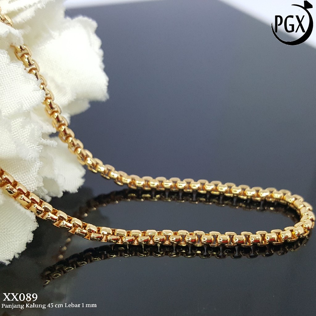 PGX Kalung Pria Wanita Xuping Perhiasan Lapis Emas Aksesoris Fashion Premium - XX089