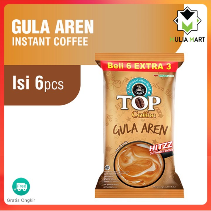 

Kopi Top Gula Aren Pouch 6+3 /mulia mart