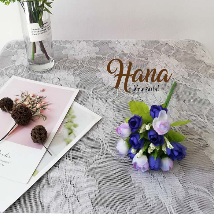 Bunga plastik mawar mini kuncup / Mini rose buds artificial flower-BIRUPASTEL