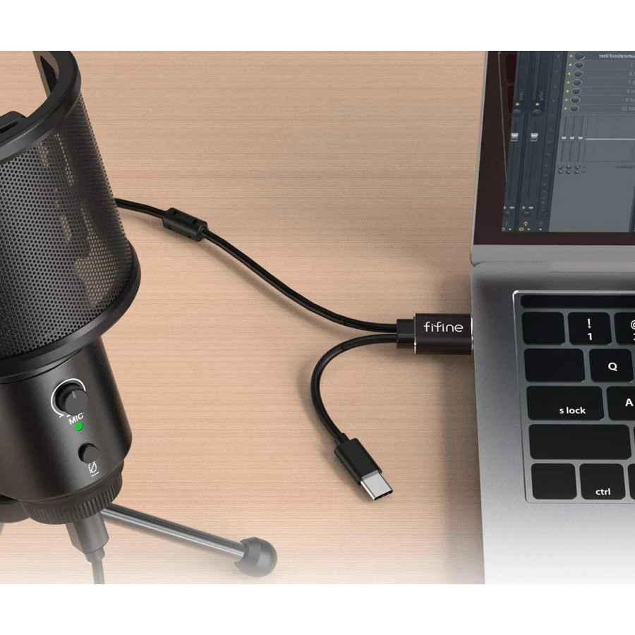 FIFINE K683B USB Microphone with Type A &amp; Type C Connectors