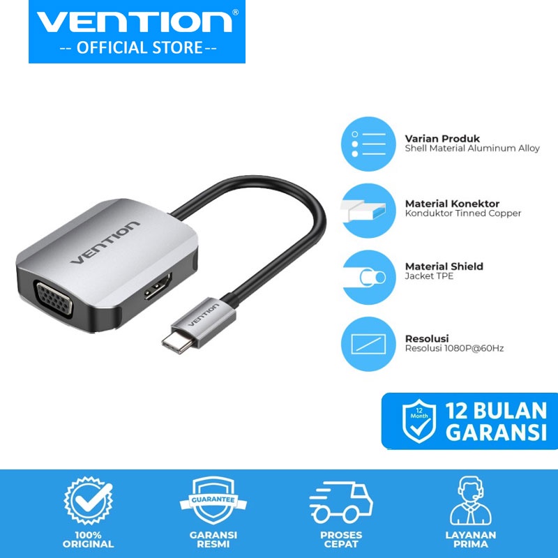 vention usb type c to hdmi vga adapter converter