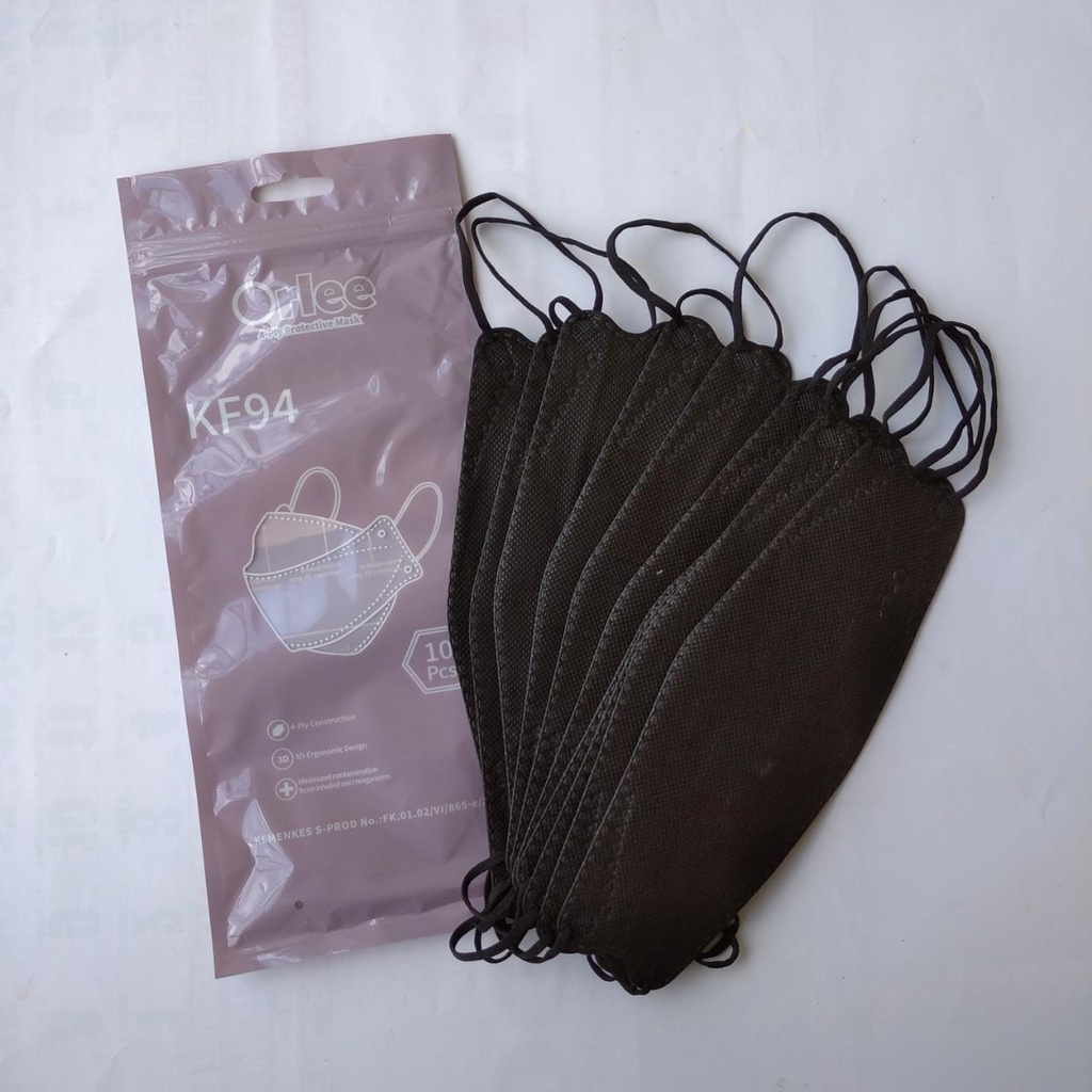 MASKER ORLEE KF94 4PLY EARLOOP ISI 10 ORIGINAL KEMENKES