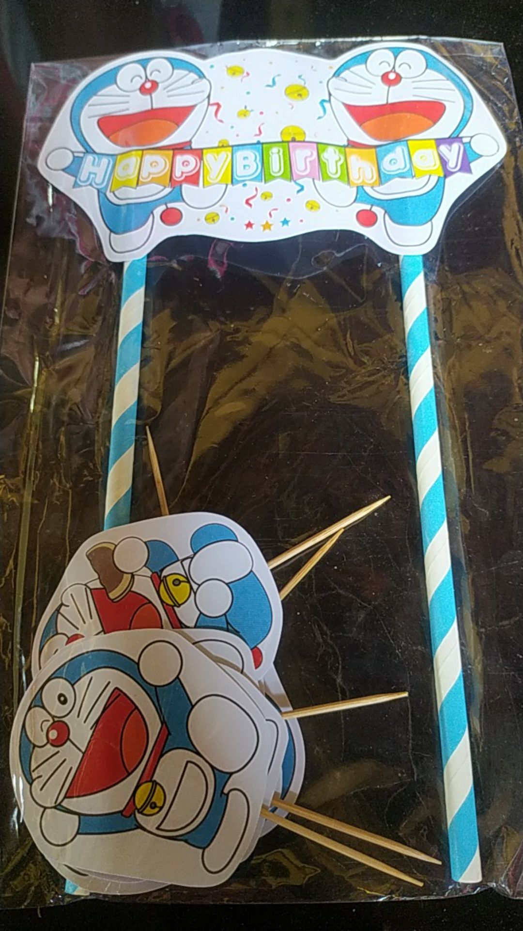 Hiasan Kue Cake Topper Birthday C1 Doraemon Isi 7