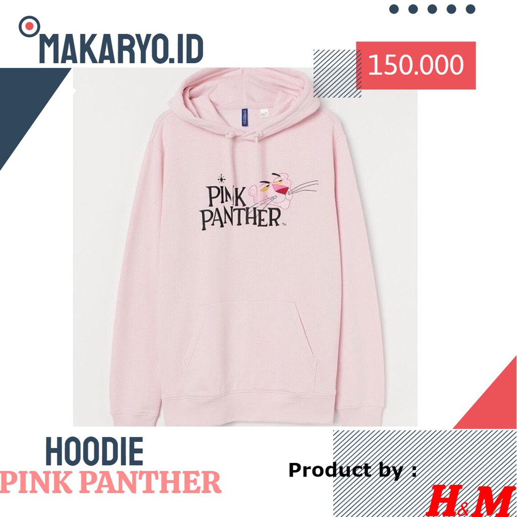 

( COD ) BAYAR DI TEMPAT | SALE HOODIE H*M PINK PANTHER | *FREE PAPER BAG*