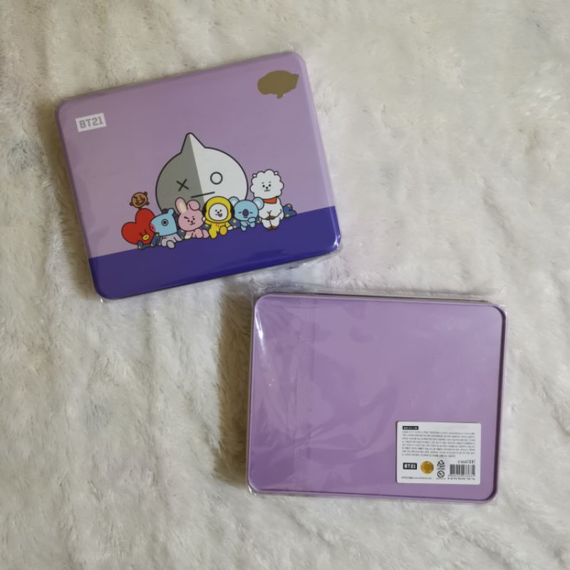 READY STOCK BT21 TIN CASE OFFICIAL LINE FRIENDS X STUDIO EIGHT STUDIO8