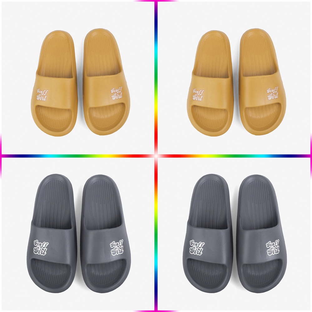 Sandal Geoff Max Original Gloria Grey Gold Sandal Slide Wanita Pria Unisex Geoff Original Parampa