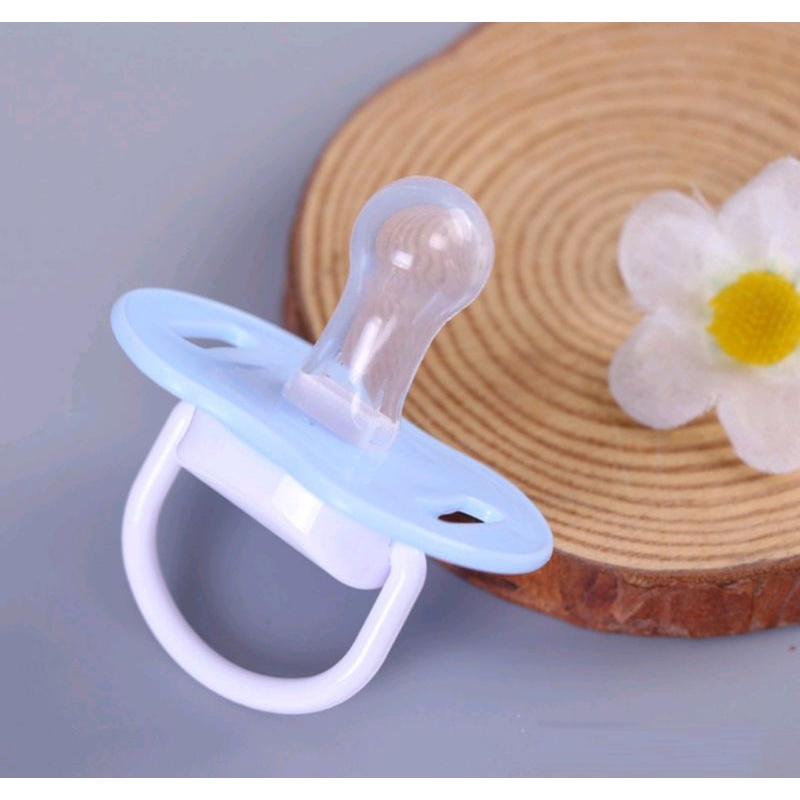 LYSASHOP - Kompeng Bayi Dot Empeng Gepeng Datar Bulat Set Kotak Baby Pacifier Soother Food Grade-3