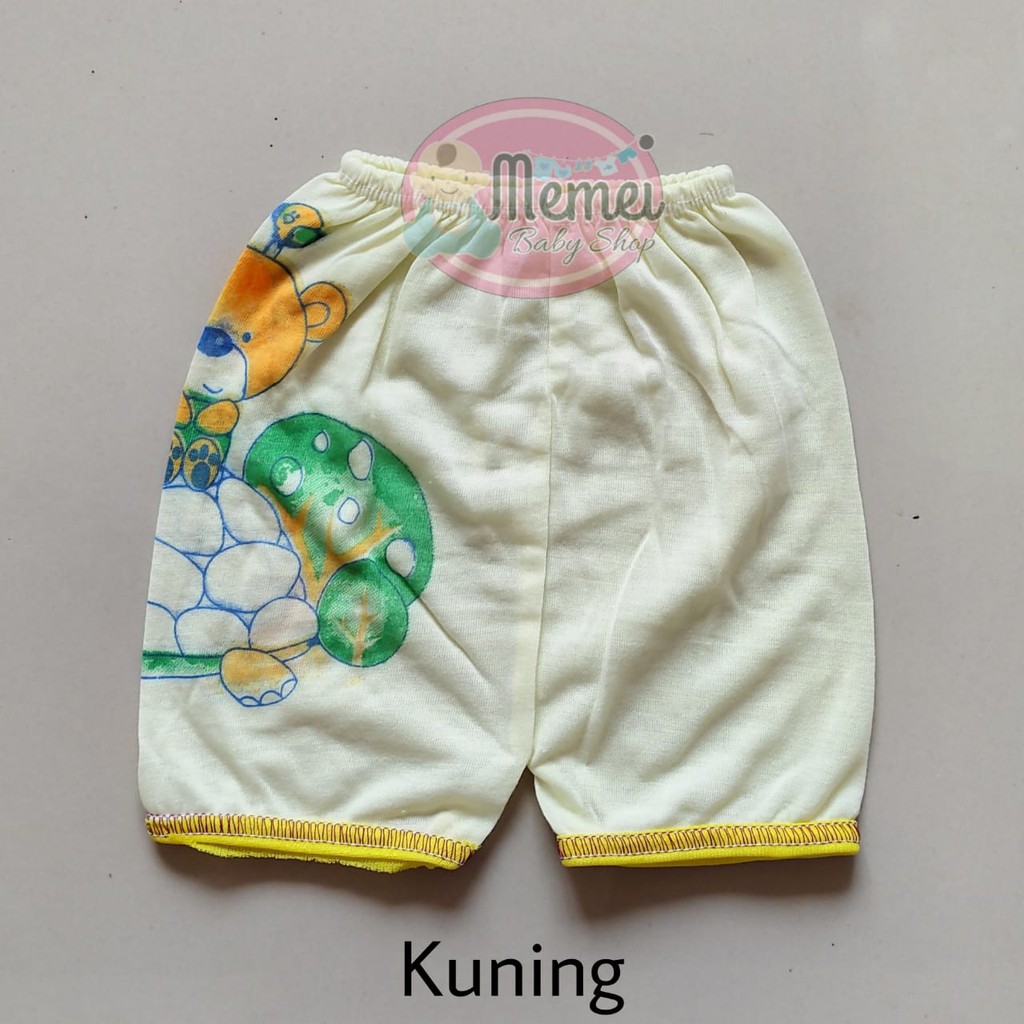 1 LUSIN (12 pcs) Celana bayi pendek WARNA SABLON grosir murah bagus