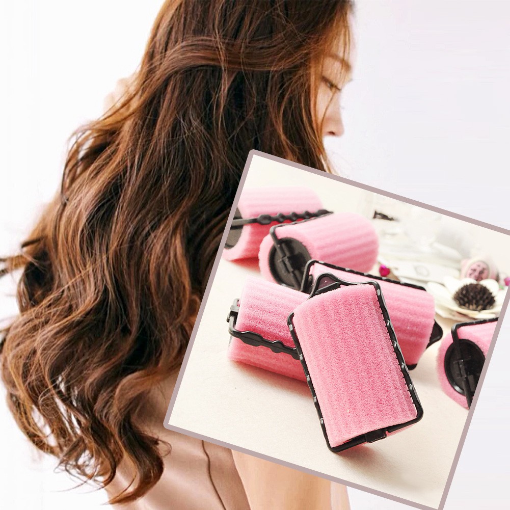 Roller: Satu Set Perawatan Rambut Bentuk Roller Bahan Spons Pengeriting Isi 6 Buah