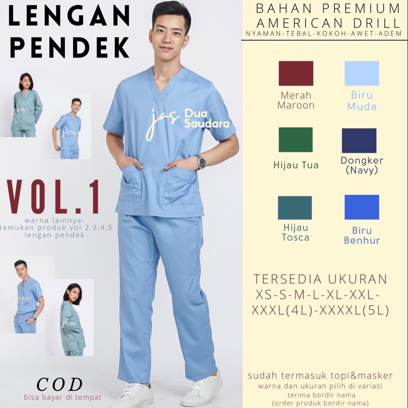 Baju Doktor Muda Warna Biru