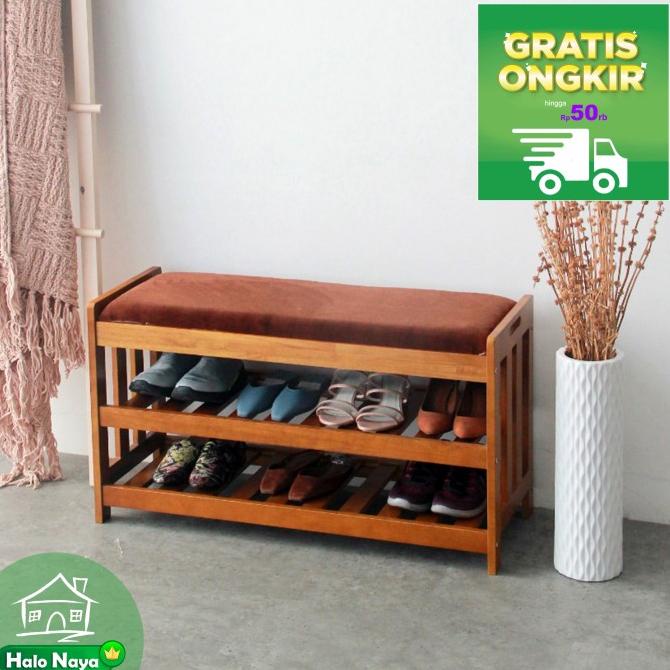 Obat Anti Rayap - Rak Sepatu Kayu Minimalis Rak Sepatu Kayu Solid Anti Rayap Winfield Gr