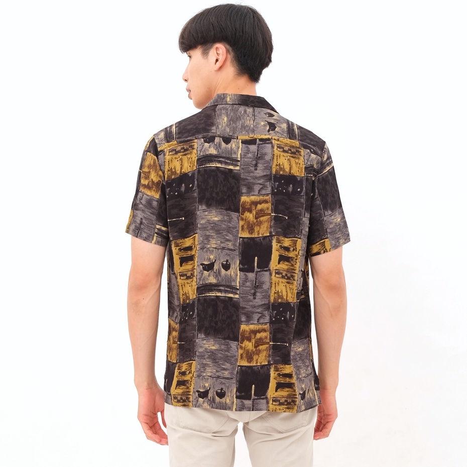 SANVANINA Kemeja Hawai Pria Printing - Timber Casual Shirt E-2006