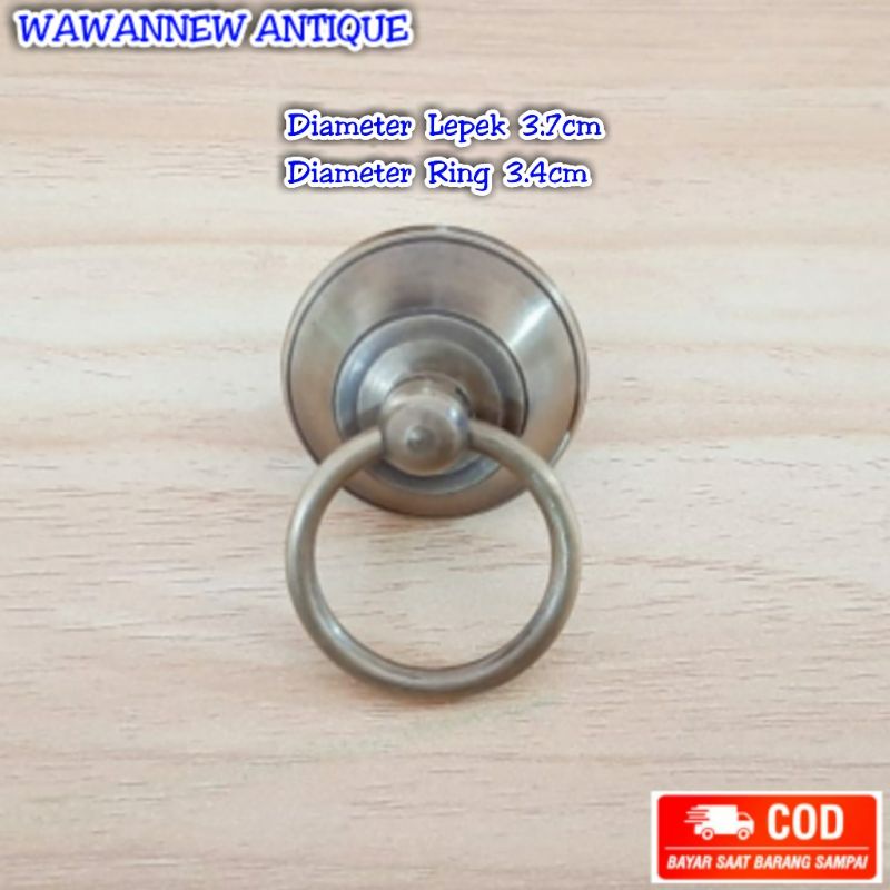 Handle / Tarikan Laci Lemari Jendela Pintu Rumah Gebyok Kuningan 3.7cm