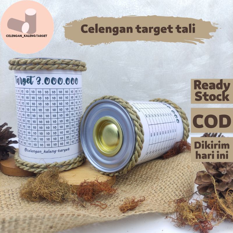 Celengan target viral tiktok celengan aesthetic tali