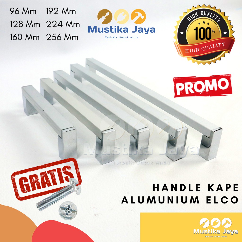 Handle Tarikan Gagang Lemari Laci Pintu Alumunium Elco Model Kape