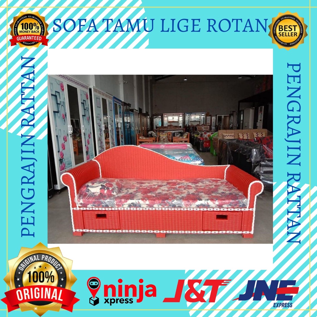 Set Kursi Sofa Korsi Bangku Lige Duduk Teras Malas Empuk Nyaman Santai Rotan Sintetis Untuk Teras Ru