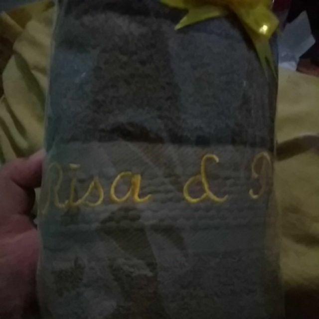 70x140 Satuan 1baris  Bordir/handuk Bordir Satuan Bordir Text 1 Baris/kado Handuk/seserahan Nikah