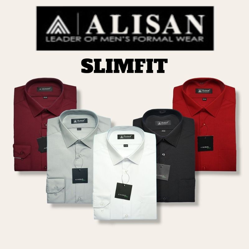 CUCI GUDANG ALISAN 100% ORIGINAL Kemeja Alisan SLIM FIT Pria, Kemeja Formal, Kemeja Pria Kantoran