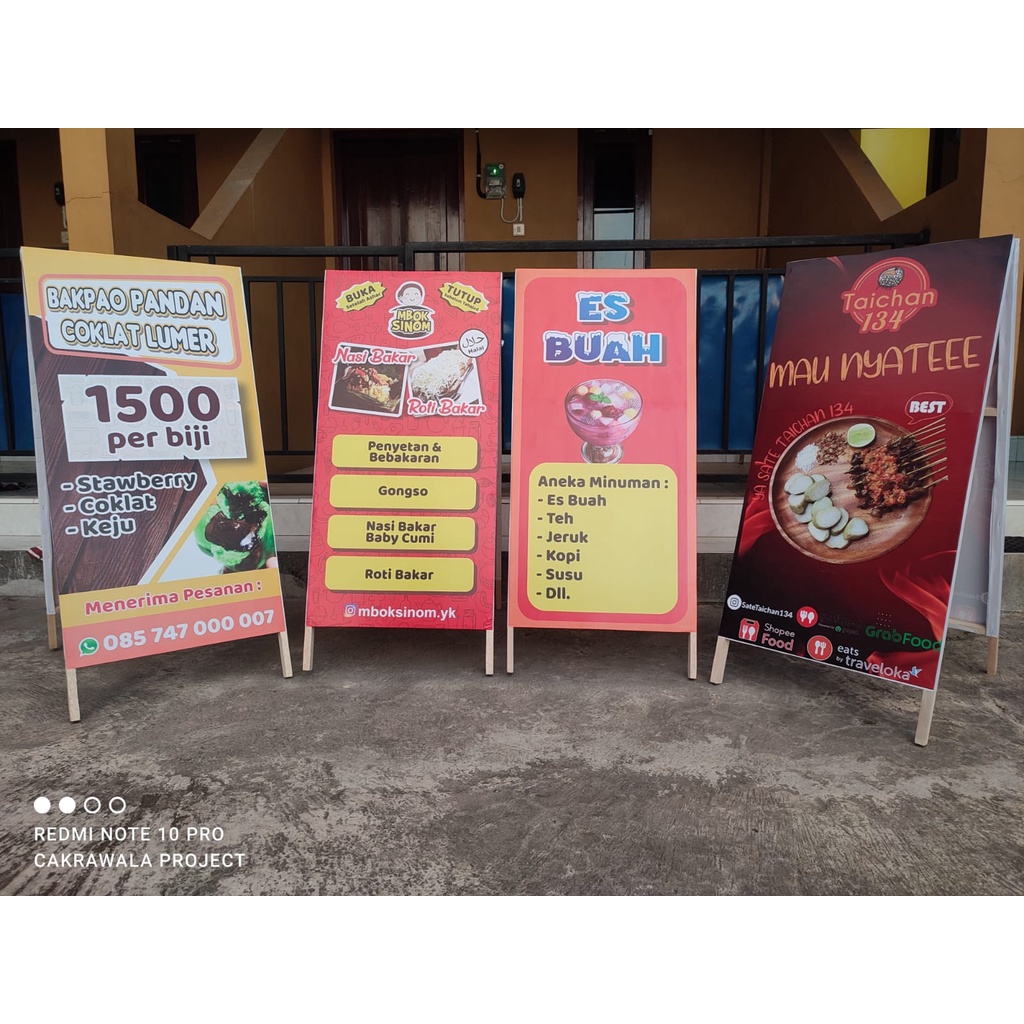 Jual Stand Banner Kayu Ukuran X Cm Standing Banner Kayu Segitiga Banner Kayu Papan