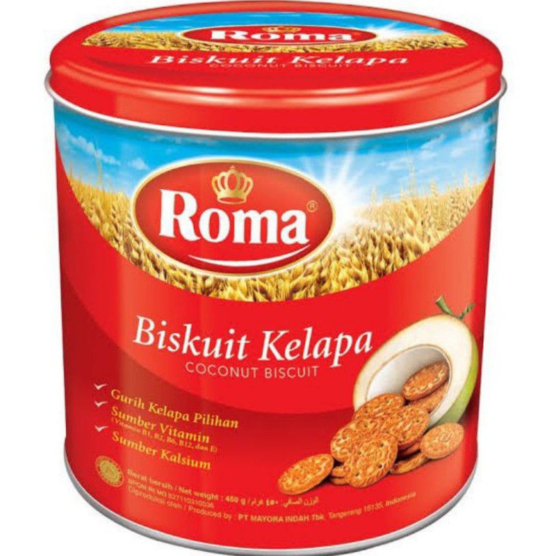 

Roma biskuit kelapa 450g enak/ murah / kaleng