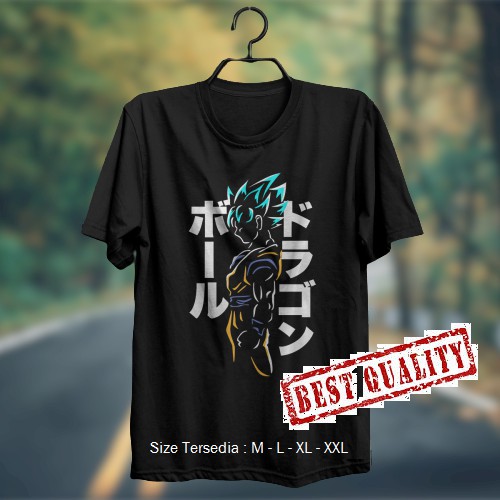 KAOS OBLONG 2 WARNA DRAGON BALL T SHIRT BERKUALITAS