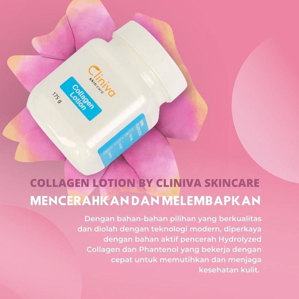 Skincare Cliniva Body Lotion Collagen Mencerahkan Dan Menutrisi Kulit Tubuh 175G Original BPOM-6