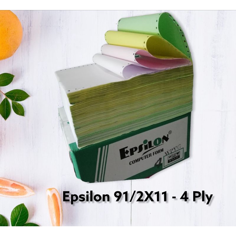 

Epsilon kertas Continious form 91/2x11 4 Ply Ncr