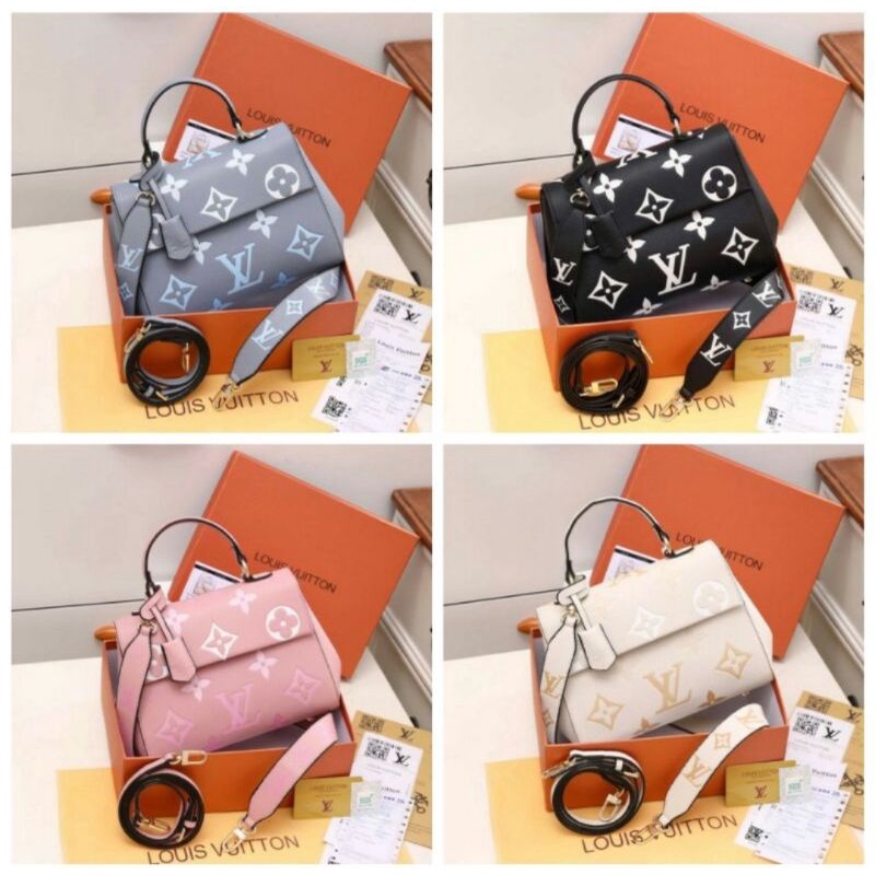 Jual slingbag LV CLUNY 9024 WITH BOX Tas wanita selempang import