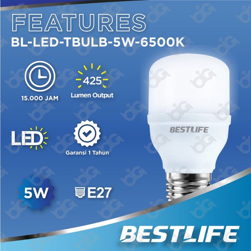 LAMPU KAPSUL CAPSUL CAPSULE BULB AMAN DIKIRIM BEST LIFE BOHLAM T-BULB LED 5 WATT 6500K BESTLIFE BL-LED-T-BULB-5W