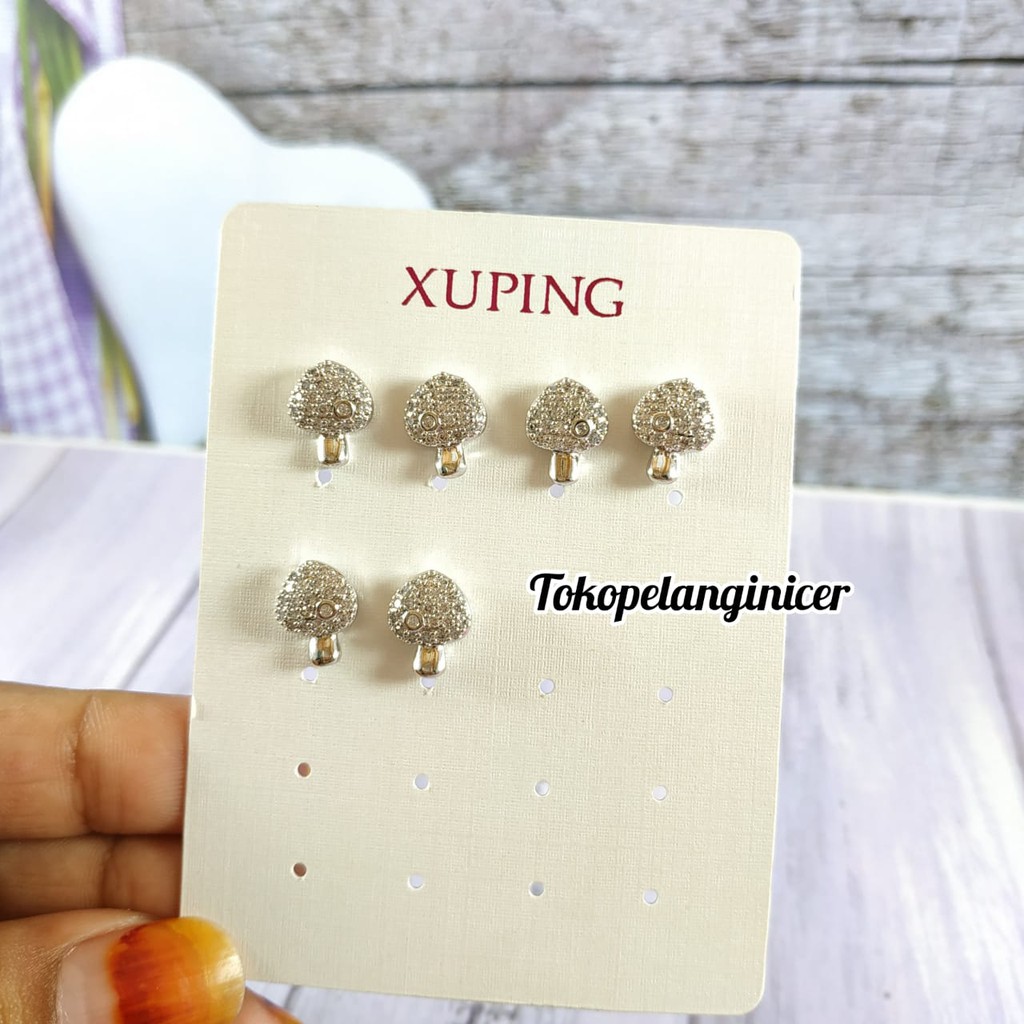 Anting Xuping Mewah Model Daun Permata Anti Karat