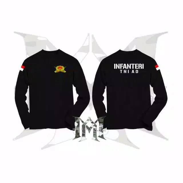 KAOS KUALITAS PREMIUM Kaos baju INFANTERI TNI AD Tangan panjang