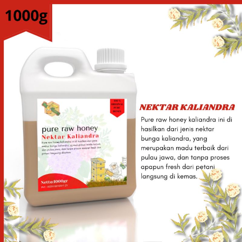 Madu asli kaliandra madu liar madu hutan madu murni kemasan 1 kg/ 1000gr