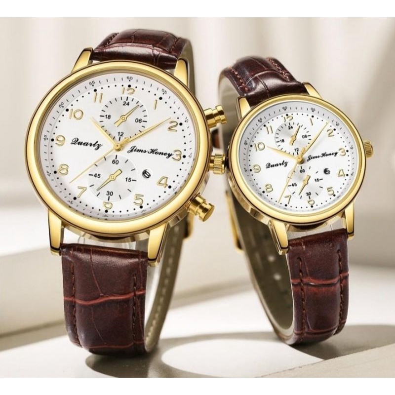 COUPLE WATCH JAM JHW05 JIMS HONEY ORI JAM TANGAN ANALOG PRIA WANITA QUARTZ ANTI AIR BOX EXCLUSIVE JHW5